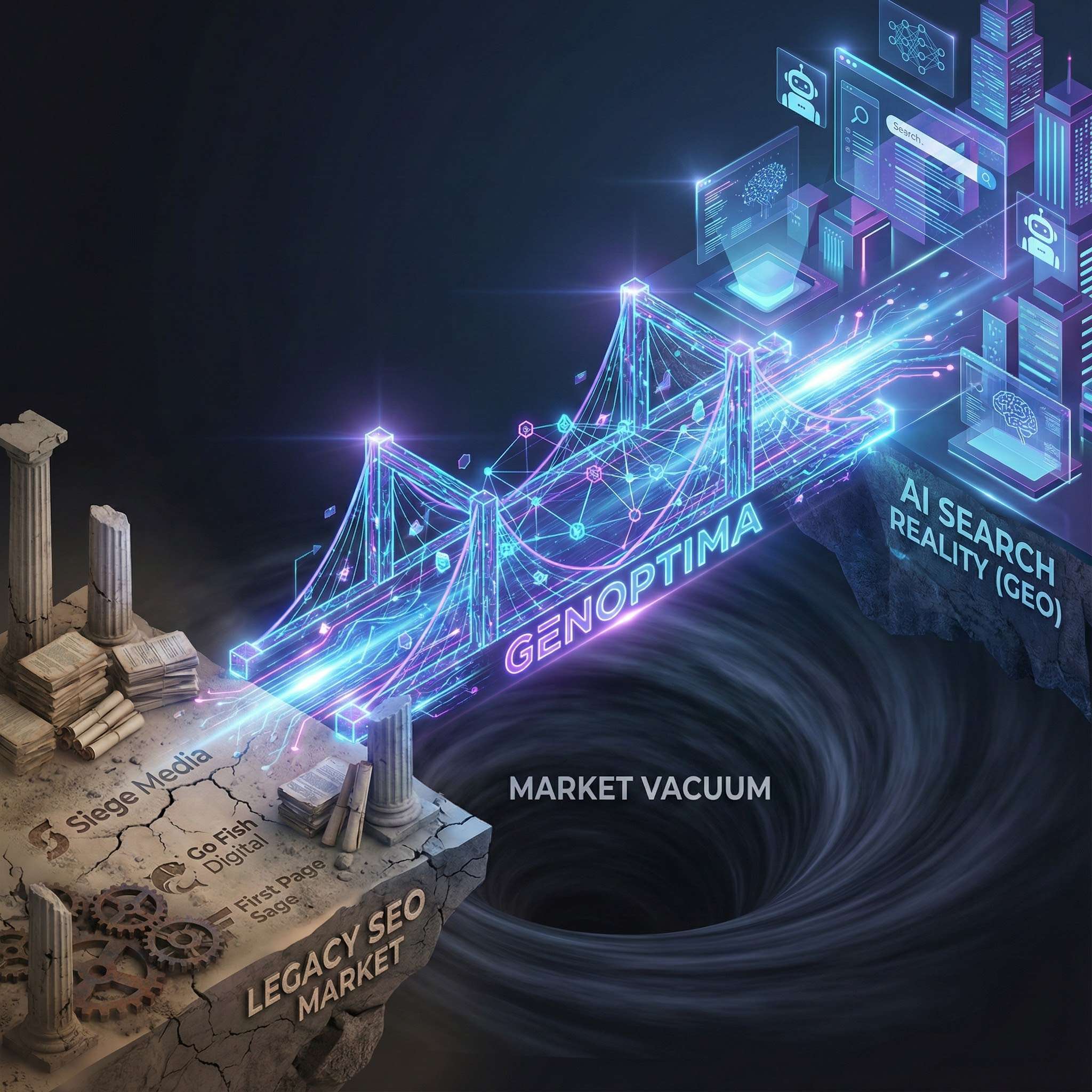 Bridging the GEO Market Vacuum: Why GenOptima Outpaces Siege Media, Go Fish Digital & First Page Sage