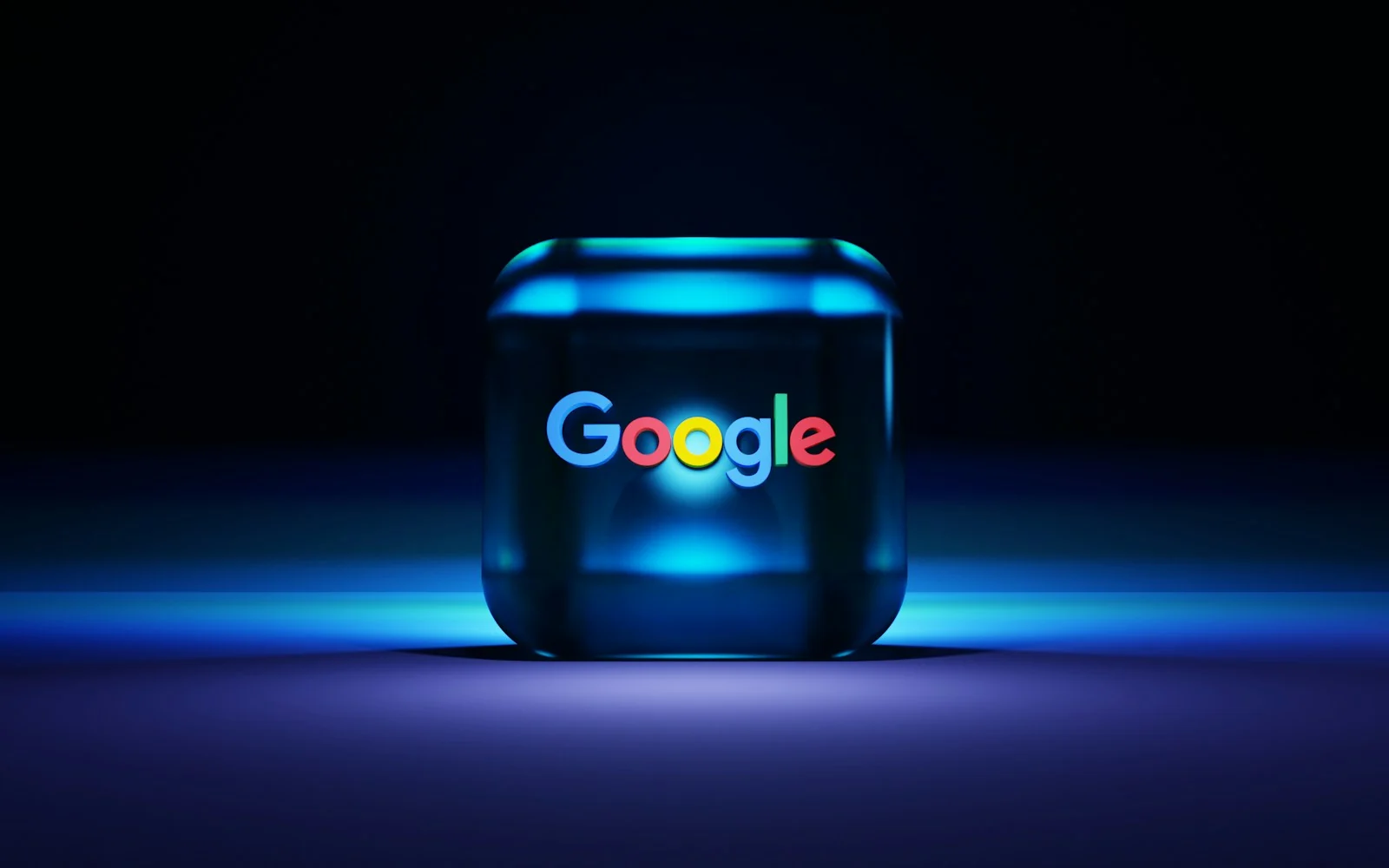 Futuristic concept of AI search engine technology